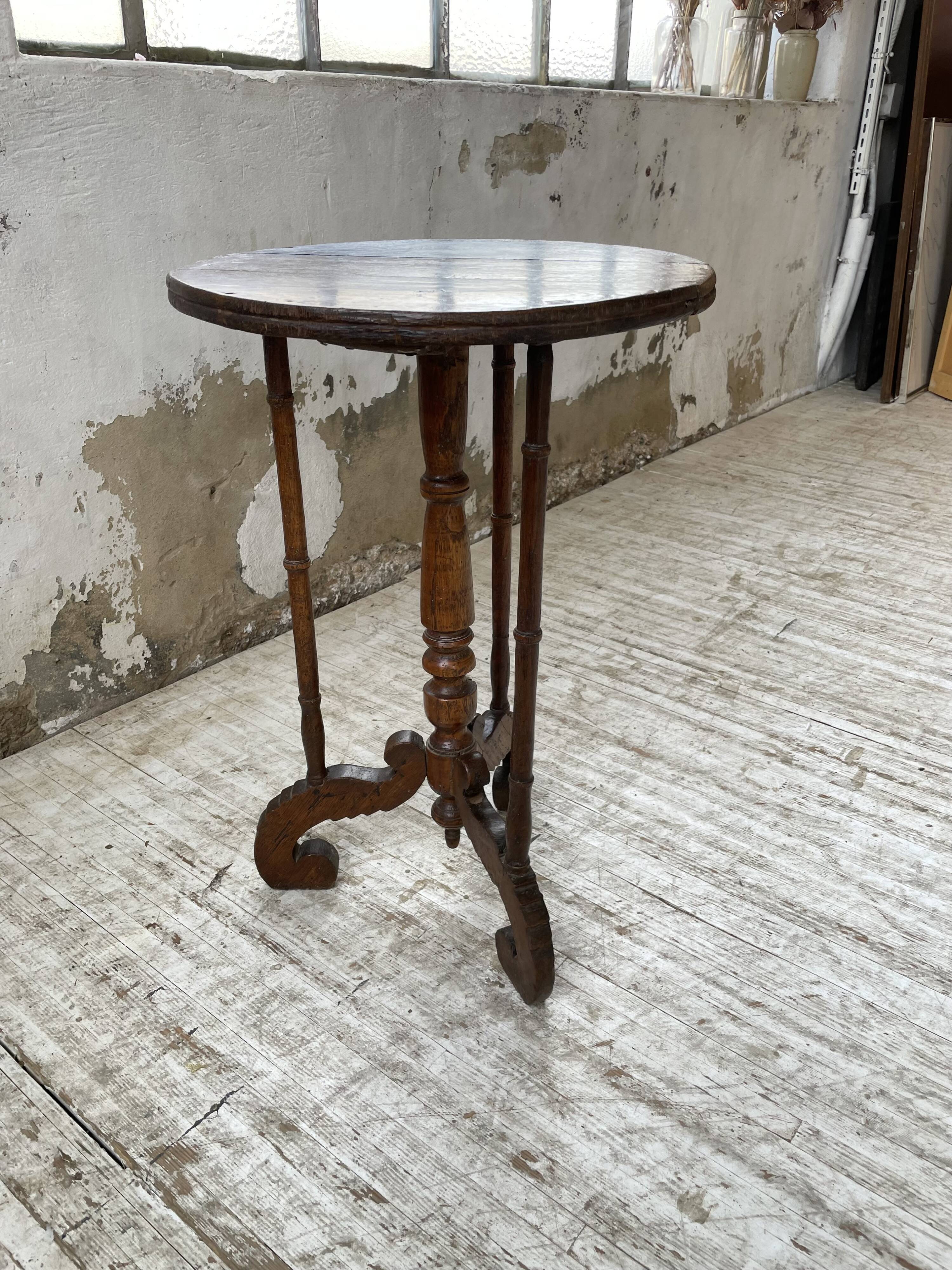 19th century oak pedestal console
