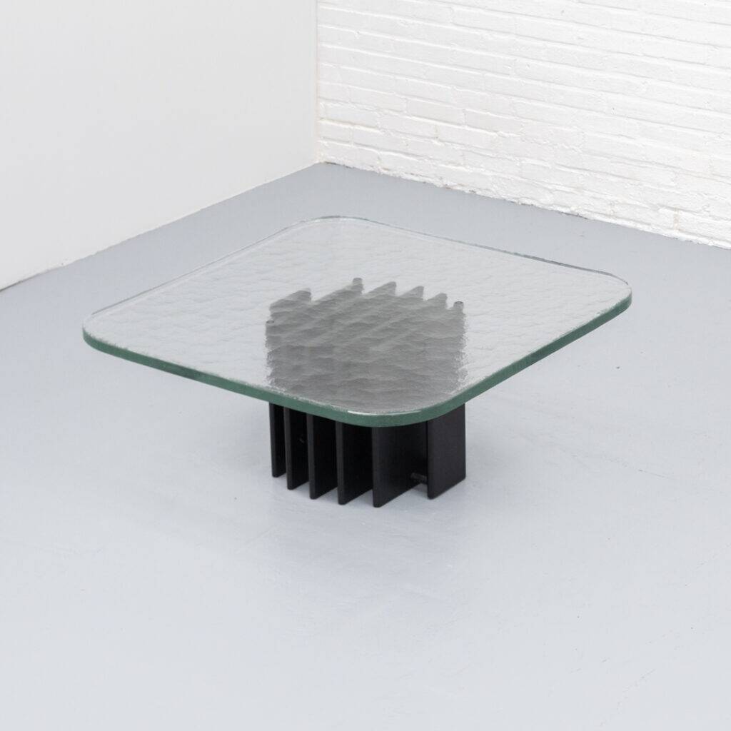 Heinz Lilienthal glass coffee table 1970s