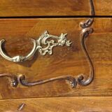 Coffin-style chest of drawers in walnut