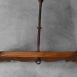 18th‑Century Spanish Walnut Trestle Table with Iron Stretcher