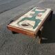 Coffee table ceramic and mahogany by Dan in Vallauris to 1950/60