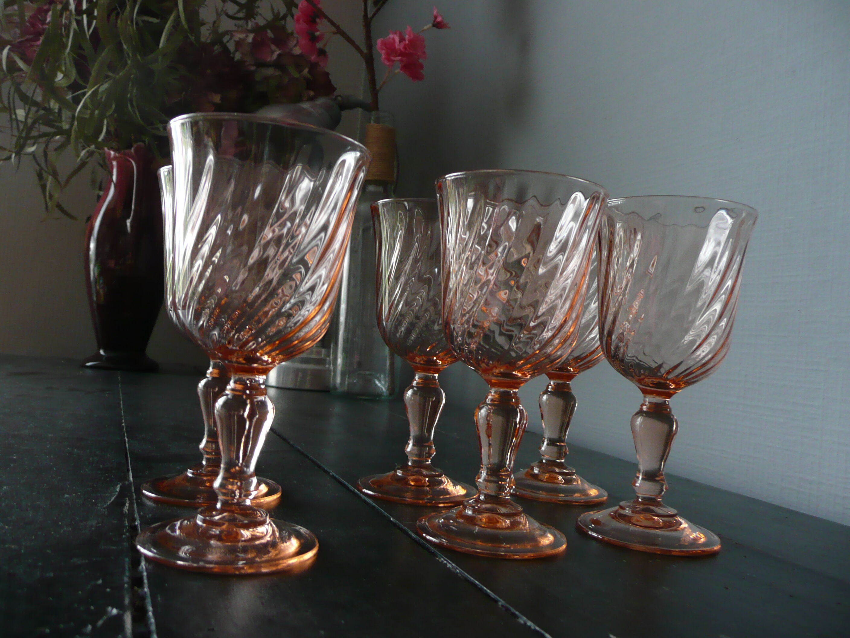 Suite de 6 verres à vin