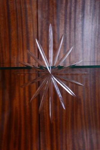 Czech Art Deco Display Cabinet in Mahogany and Glass, 1930s