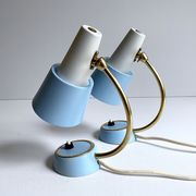 Pair of vintage table or bedside lamps, brass, 50s 60s