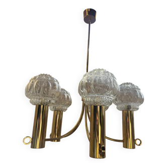 70s Space Age style gold chandelier