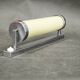 1930s Bauhaus Chrome and Cream Glass Wall Light, Czechoslovakia