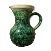Green ceramic pitcher
