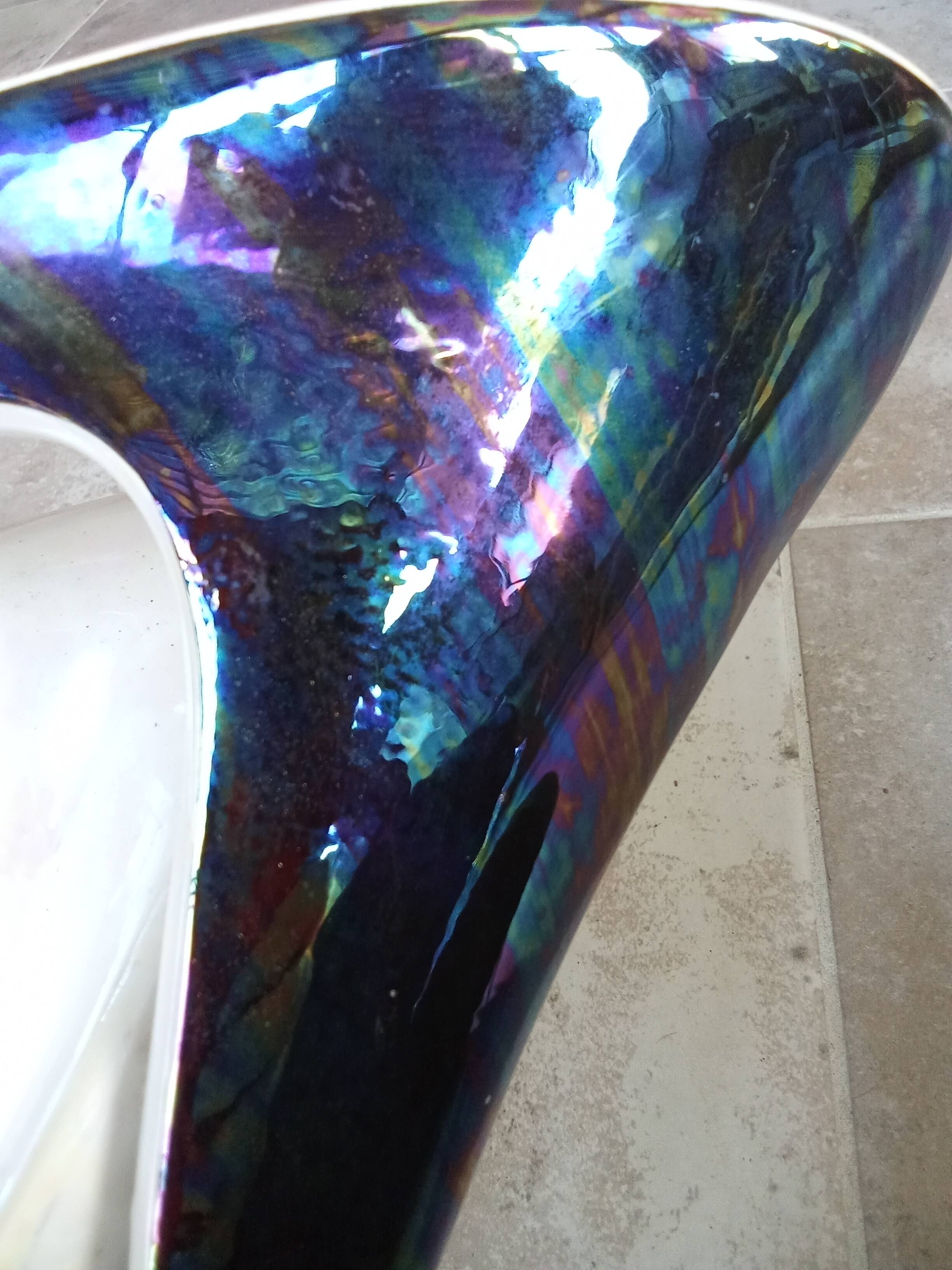 Large iridescent Verceram ceramic bowl