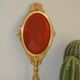 Mirror opposite hand brass 13x30cm