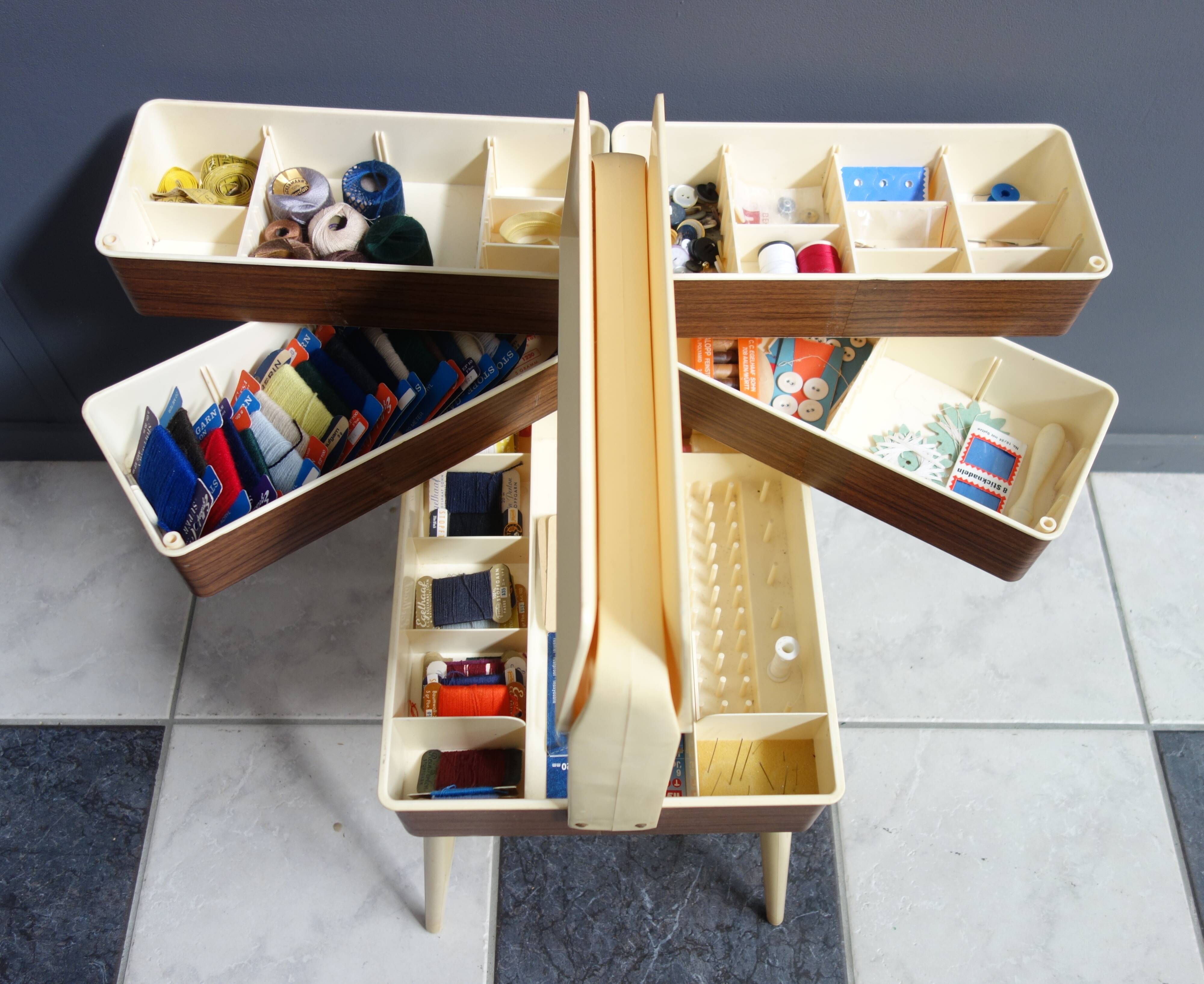 Sewingbox 1960s on four legs