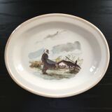 Plat oval décor breton signé