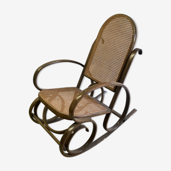 Rocking-chair in curved wood - mid. 20th
