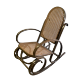 Rocking-chair in curved wood - mid. 20th