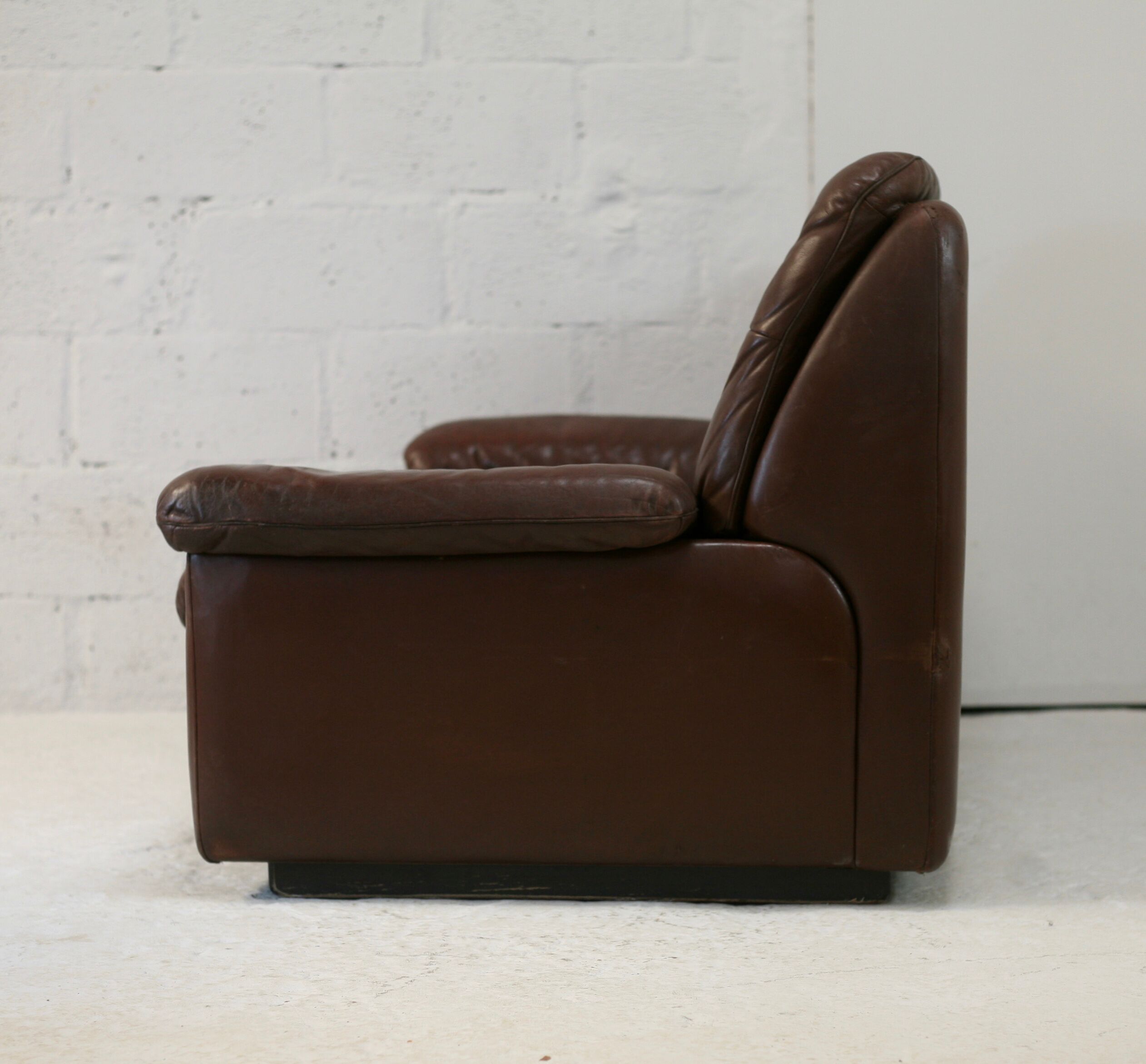 Sofa De Sede. Leather "chocolate" Switzerland, circa 1970