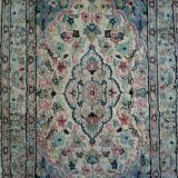 Handmade Pakistani wool and silk rug 128x80cm