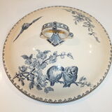 Tureen Sarreguemines & Digoin model Favorite blue