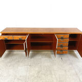 Vintage Italian burl wood credenza, 1970s