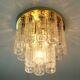 limburg mid century CEILING LIGHT ceiling fixture with 18 glass tubes