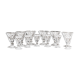 12 "boss glasses" or "scoundrels" in blown glass late 19th century, early 10th century