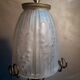 Black wrought iron lamp with gold patina