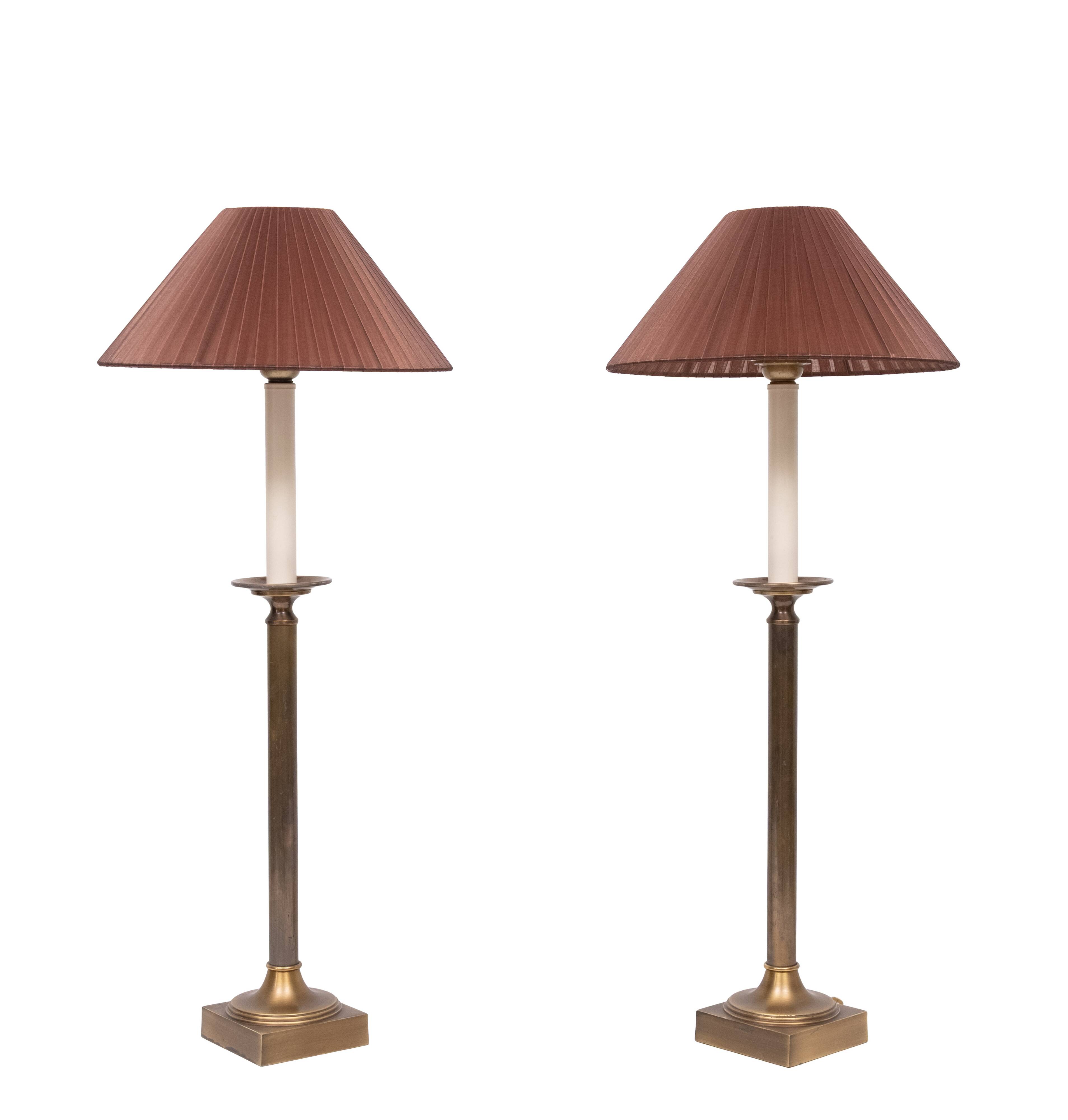 Kullmann lampen set Table lamps Bronze color 1970s Germany