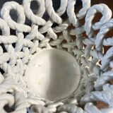 Braided white ceramic pot cover