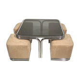 Table and pouffes 1970