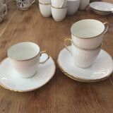 set of 3 cups and old saucers