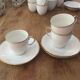 set of 3 cups and old saucers