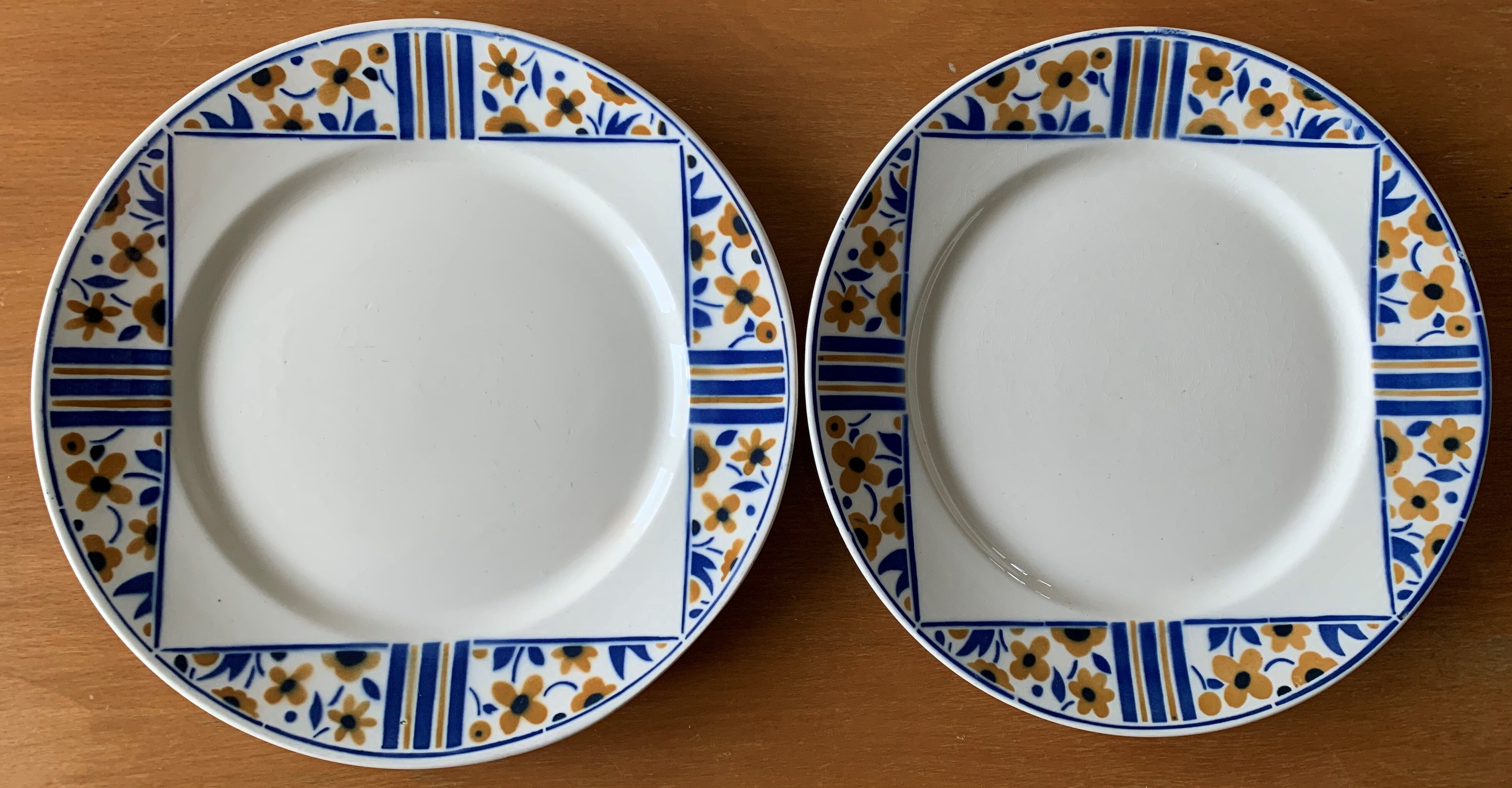 8 plates in Badonviller earthenware