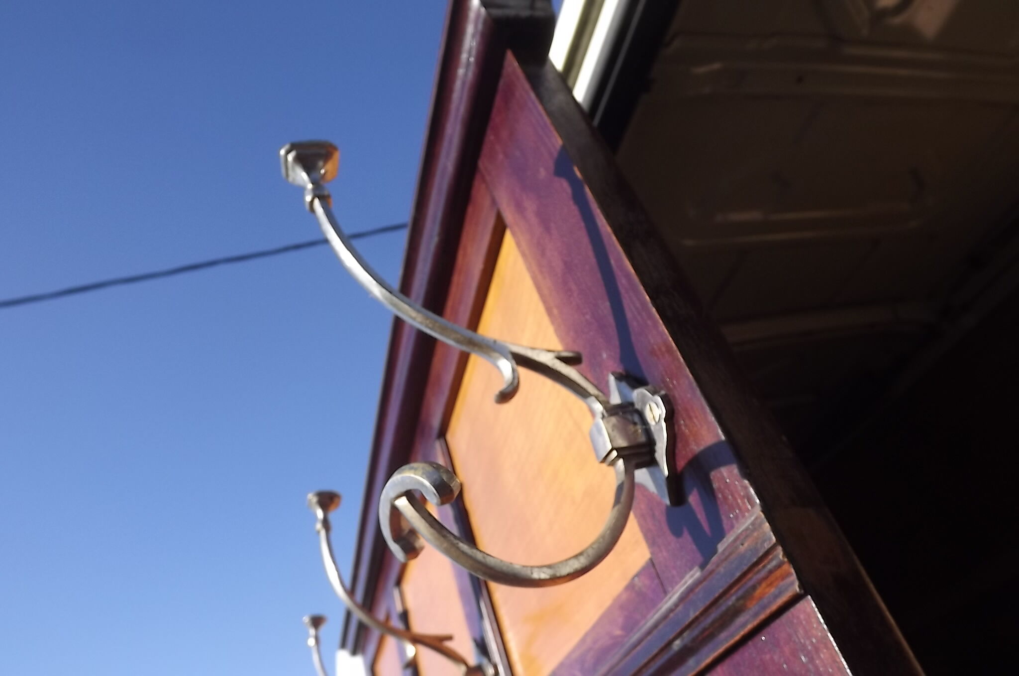 Porte Manteaux Année 30 chène et Chrome