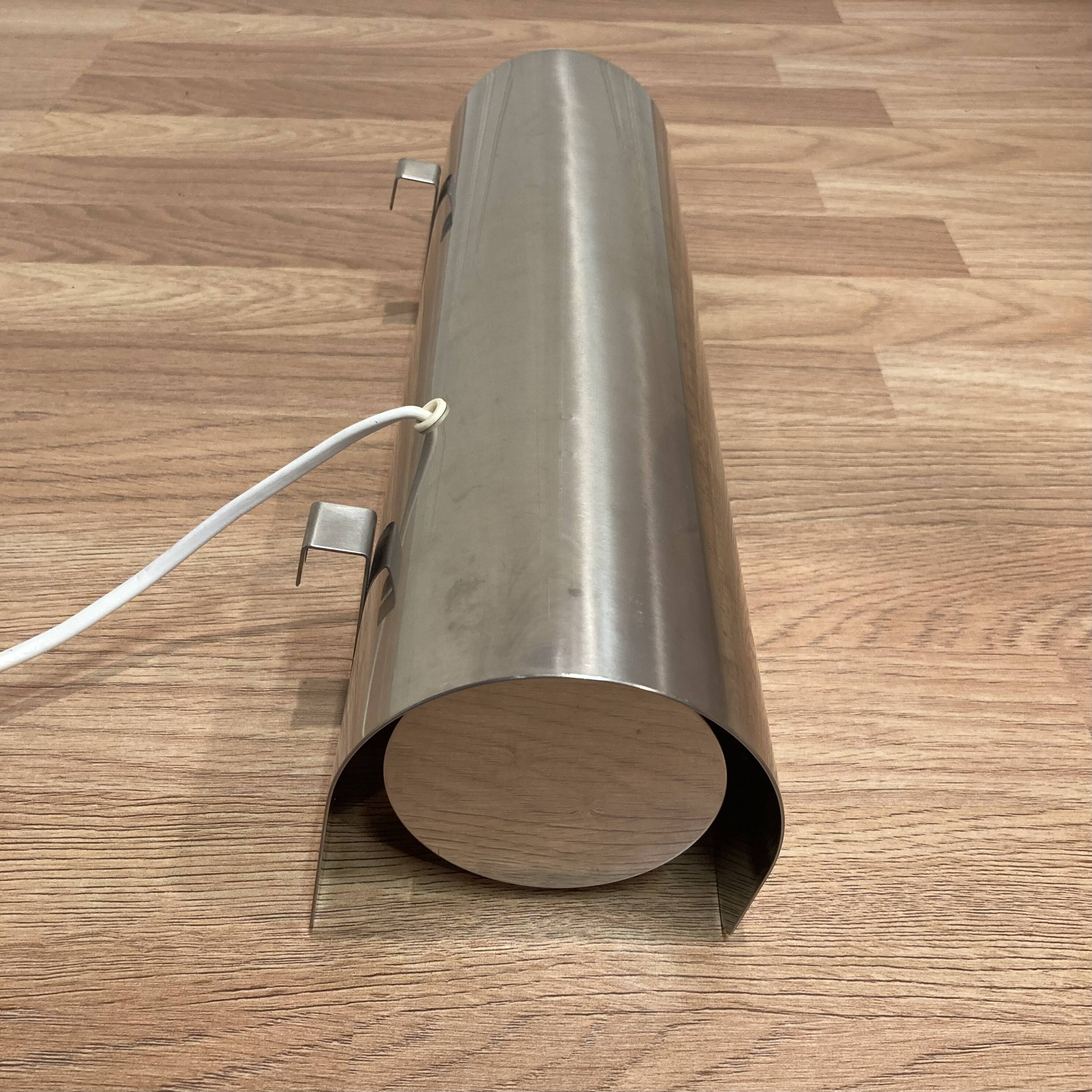 Large steel wall lamp Scandinavian design 1970.