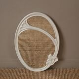 Art Deco mirror in white cast iron