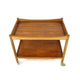 Scandinavian teak service trolley, Hans J Wegner, Andreas Tuck, Denmark, 1950