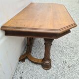 Gothic style console table in oak