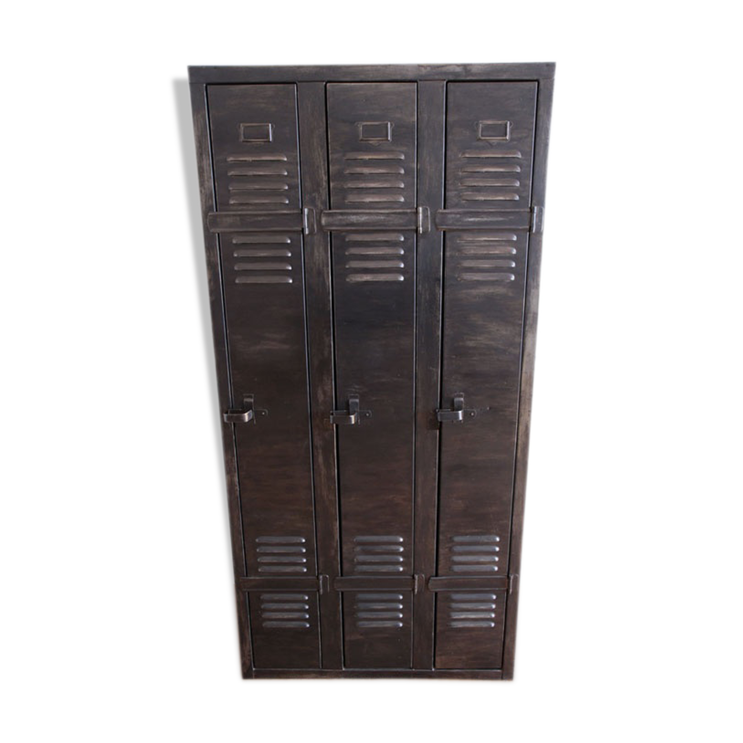 Former locker room metal industrial 3 doors.