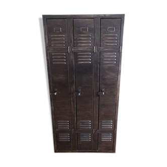 Former locker room metal industrial 3 doors.