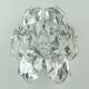 Elegant mid century sconce crystal glass prisms and chrome by kinkeldey 196