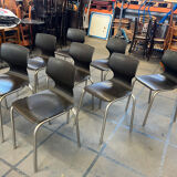 Set of 8 Pagholz chairs.