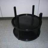 Black table with 2 trays, 1970