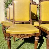 Suite de 9 chaises en noyer époque Napoléon lll XlXth