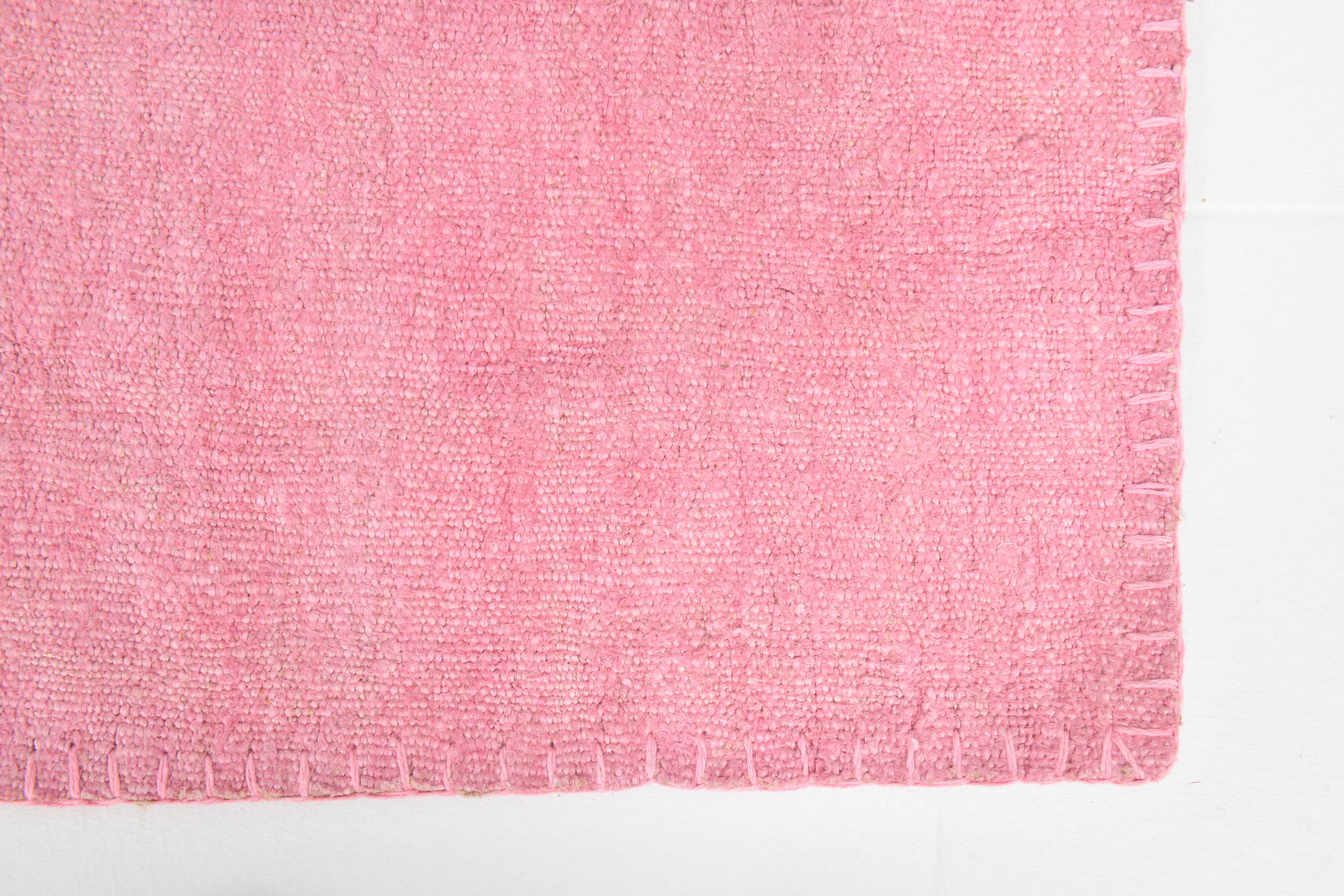 Large Pink Vintage Kilim Rug, 214x306Cm