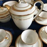 Limoges porcelain coffee service by Chastagner for 8 people
