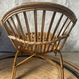 Fauteuil corbeille rotin