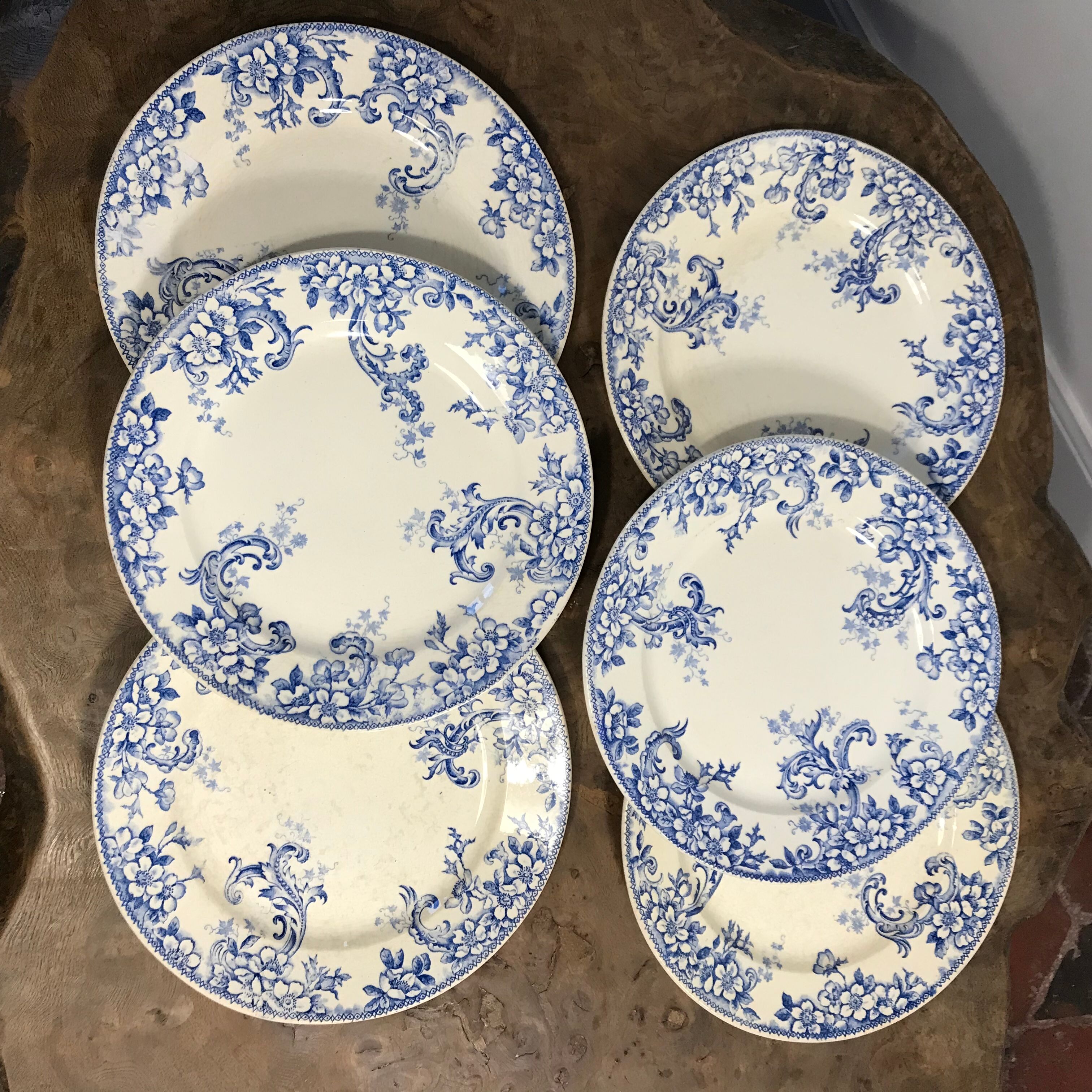 6 flat plates iron earth XIXth Choisy the king