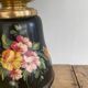 19th century ceramic lamp base, 2 m fabric cable