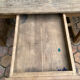 Old farmhouse table made of solid wood