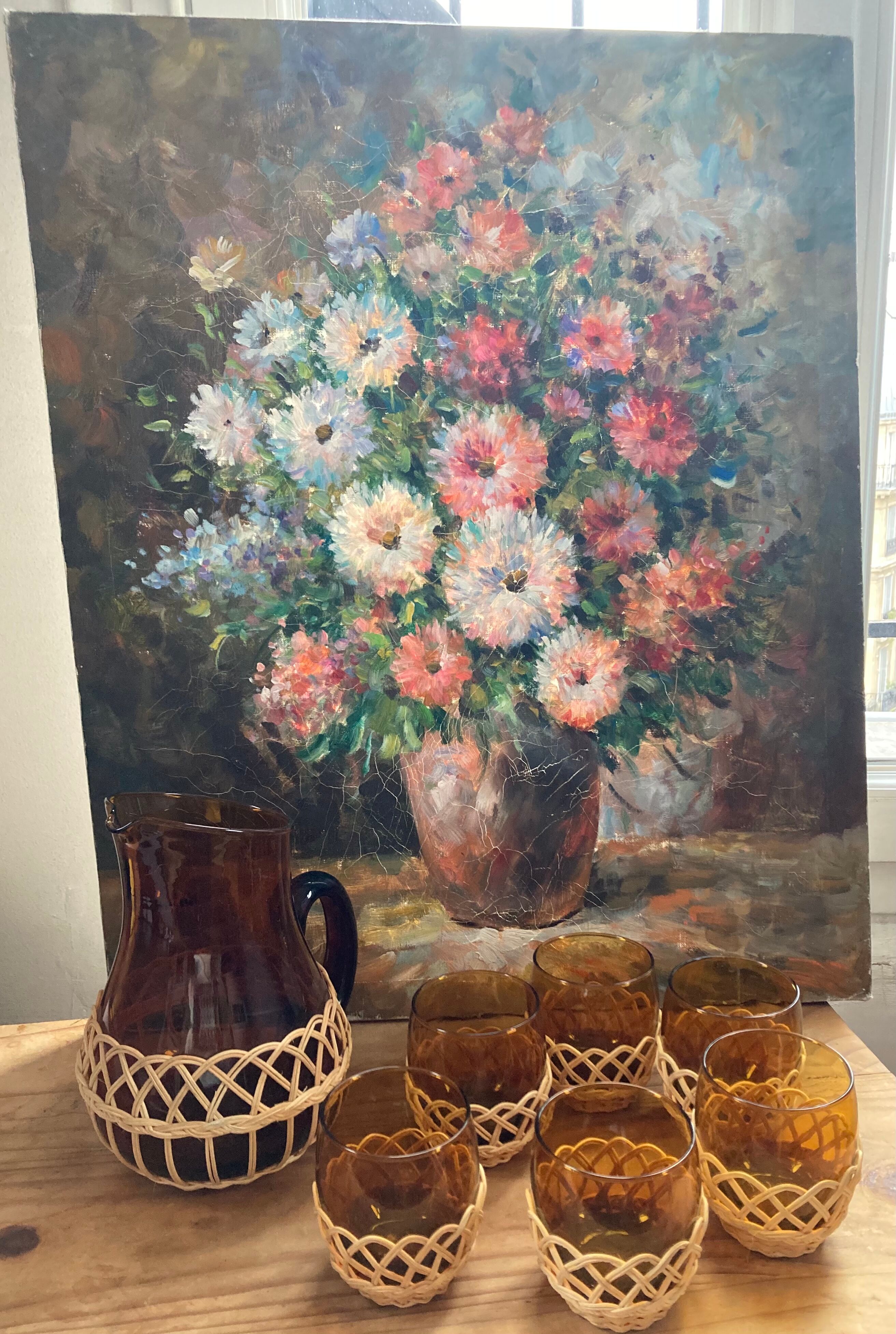 Canvas bouquet of flowers