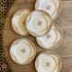 Set of 6 vintage flat plates in ironstone, Andalous model by Longwy.