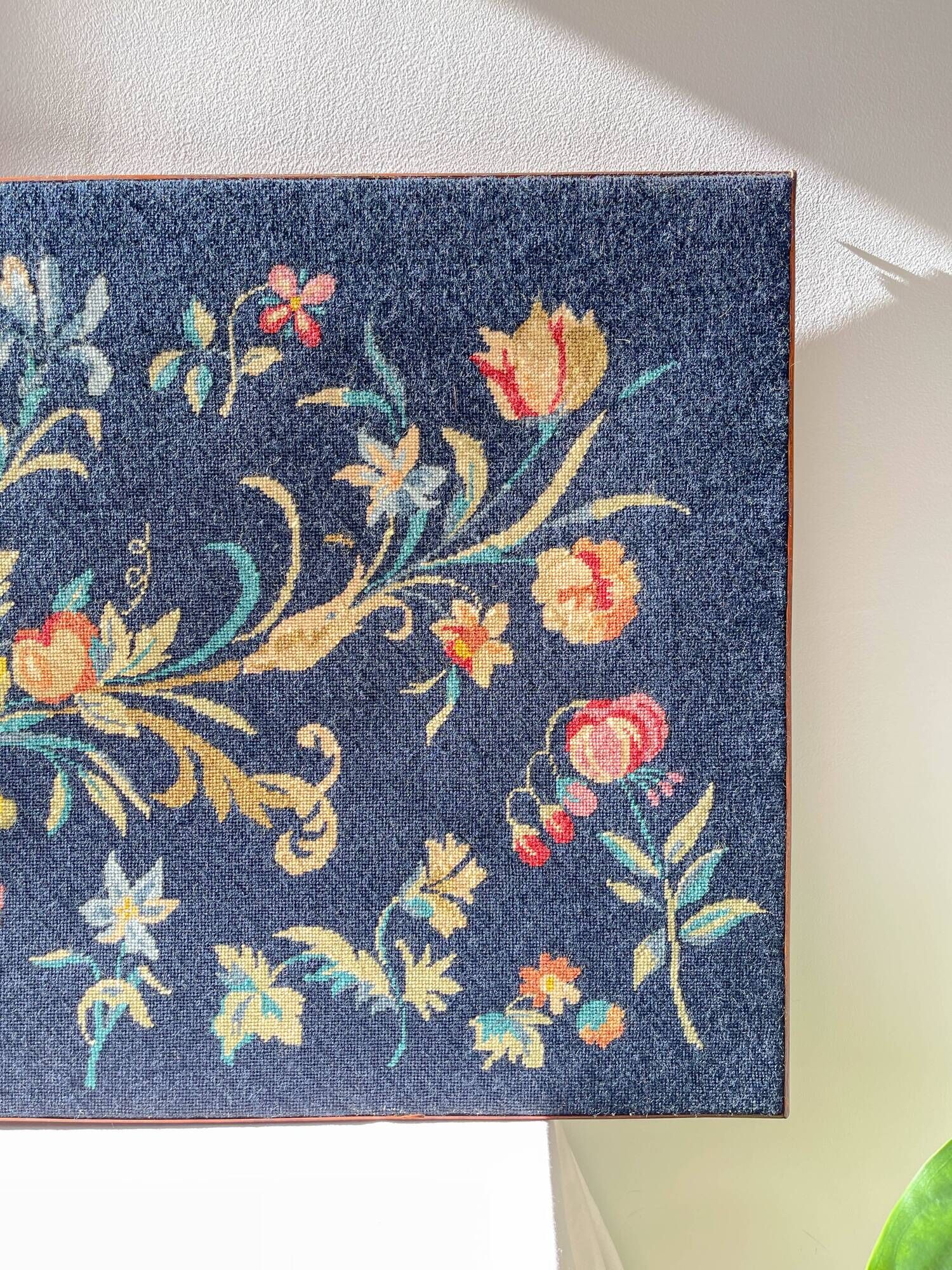 Large vintage floral pattern tapestry, 1970s